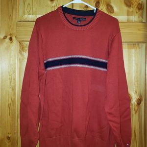 NWT Tommy Hilfiger Men's Cotton Sweater Red